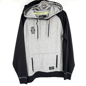 Saga Outerwear Riding Hoodie Size Large‎ Black Gray Outdoor Slopes Skiing